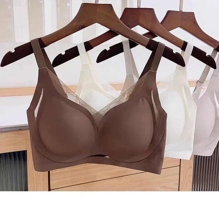 3358 # stock al por mayor nueva taza fija antideslizante sin marcas ropa interior una pieza de dama sexy sujetador de pecho