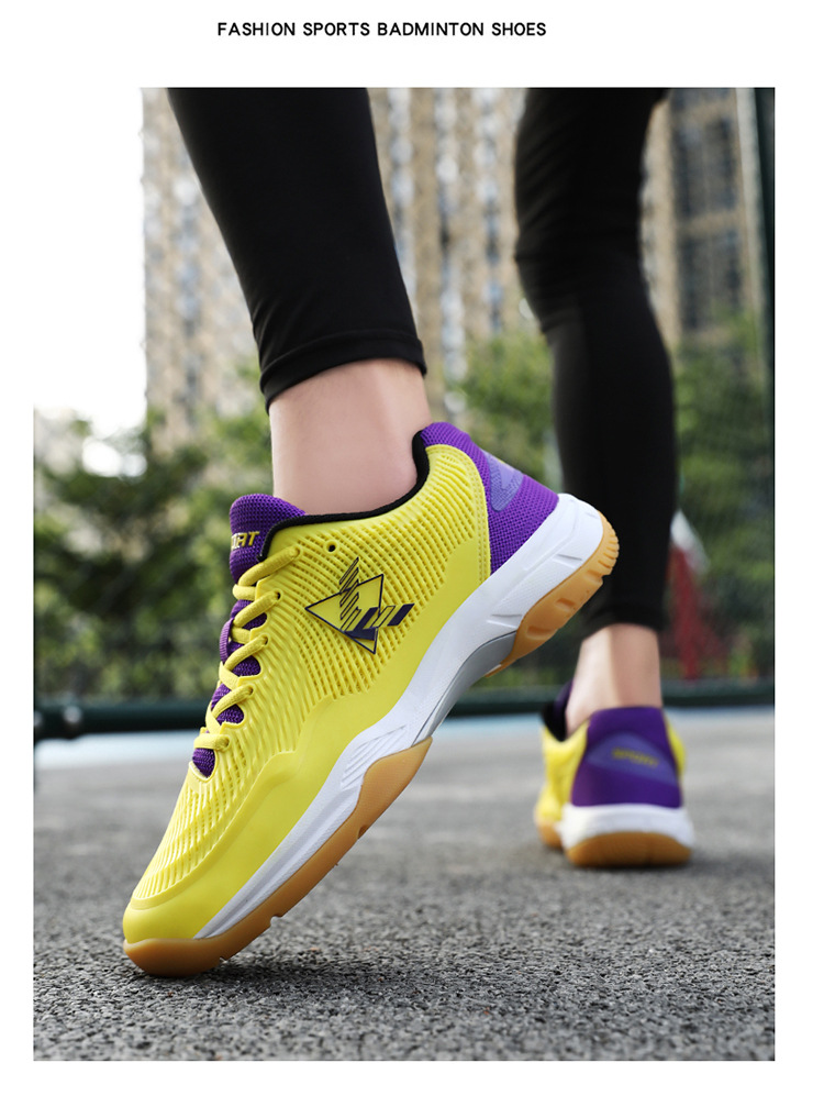 Zapatos de bádminton estilo pareja, competiciones deportivas de estudiantes jóvenes de entrenamiento profesional, zapatos de voleibol para mujeres, anti_voghion.com