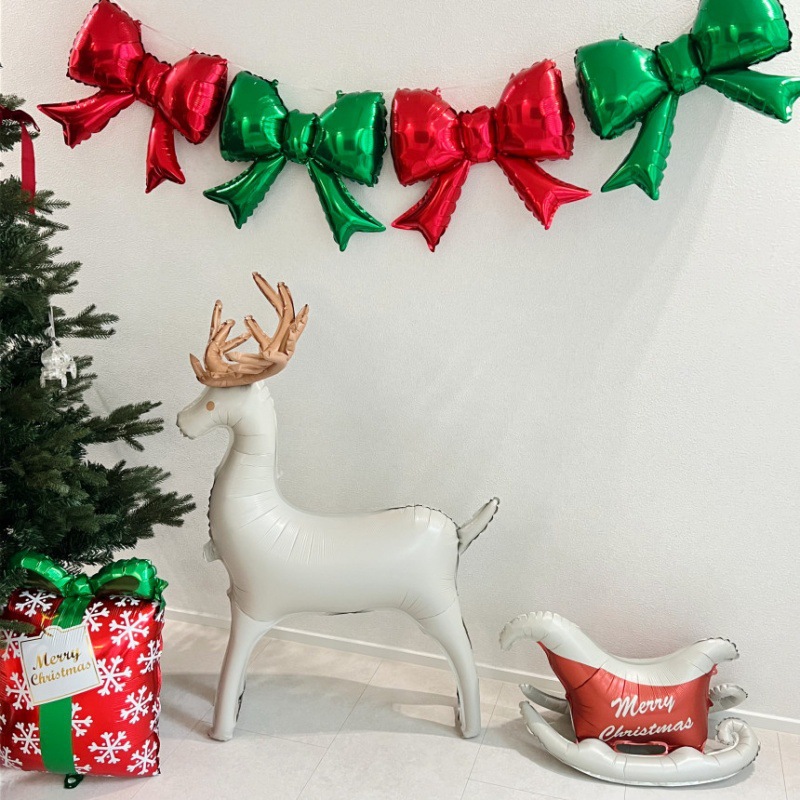 Navidad mini arco de película de aluminio globos paquete de decoración de fotos en línea accesorios de fondo restaurante cafetería