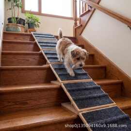跨境新款木制楼梯狗坡道小型犬猫低角度宠物坡道步梯楼梯辅助木梯