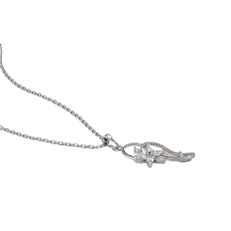 Joyería de Xupin estilo coreano collar de flores de diamantes de moda nicho femenino luz transfronteriza lujo de alto grado temperamento Cadena de clavícula