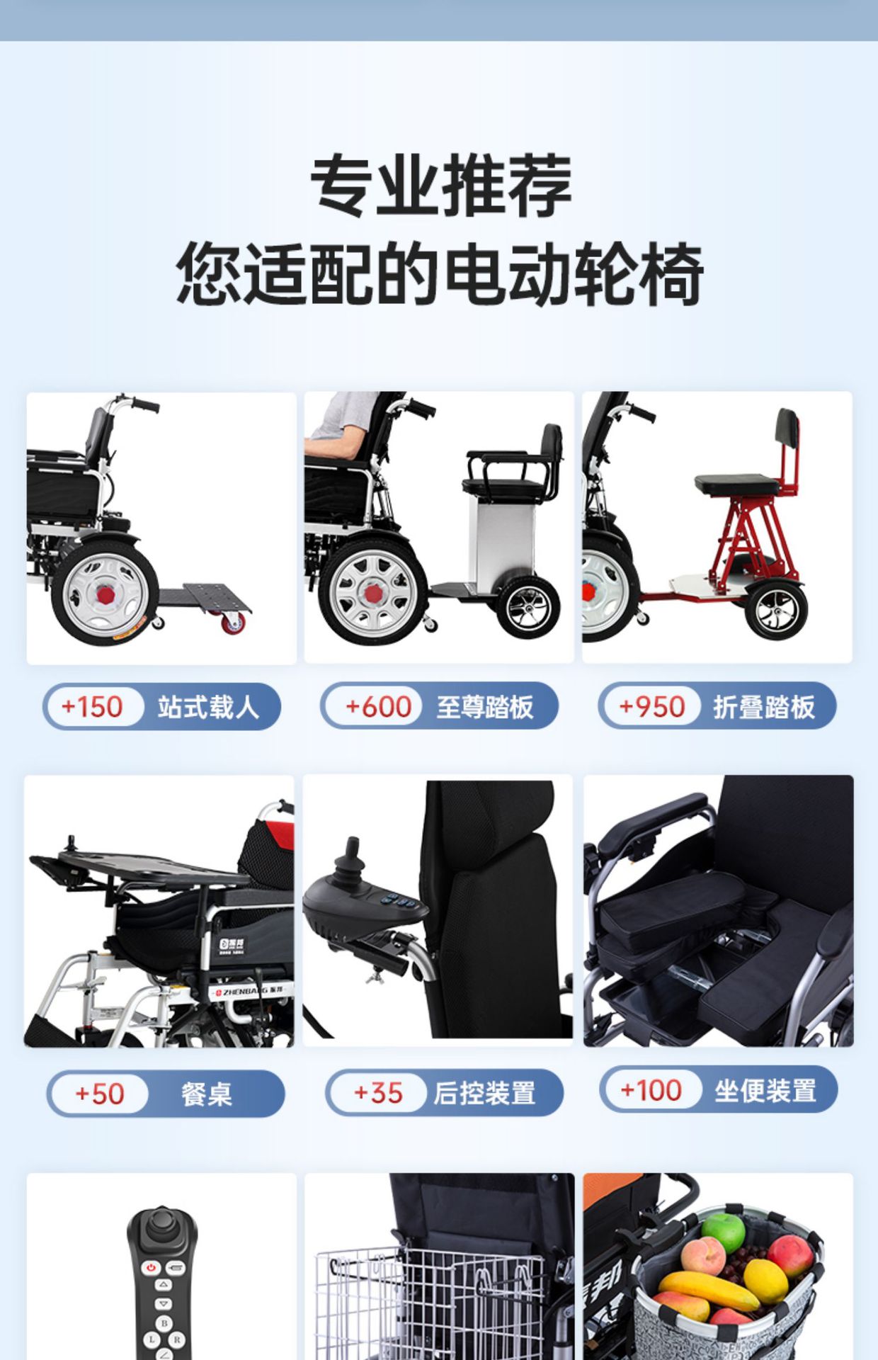 Zhenbang electric wheelchair intelligent automatic special for the elderly and the disabled folding light four-wheel wholesale