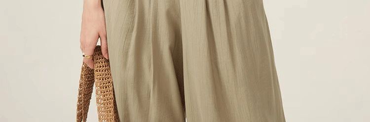 Áo sơ mi linen nữ tay lửng dáng rộng phong cách Pháp — Màu trắng nhạt chi tiết 41