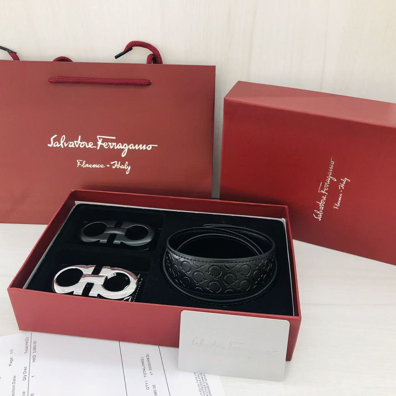 Flying men's belt two-layer pure cowhide young and middle-aged fashionable casual pants with young and middle-aged leather belt 3