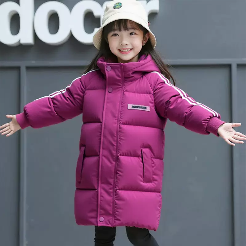 2025儿童棉服中长款男女童宝宝加厚过膝棉袄韩版冬季外套加厚保暖