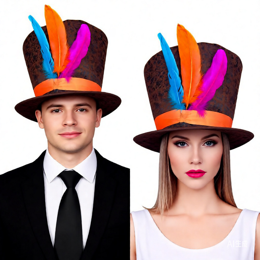 Prom Party Hats, Lincoln Hats, Headwear, Western Cowboy Hats, Dance Performance Hats, Small Dress Hats, Hair Accessories, Pet Accessories