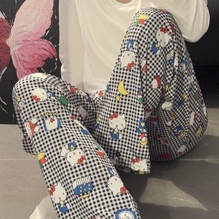 Hello Kitty, cartoon summer thin trousers, loose fit