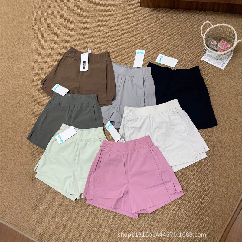 Lulu High-Waisted A-Line Sports Shorts Original Label Quick-Dry Breathable Hides Body Imperfections and Shows Leg Length Yoga Fitness Commuting Versatile Lulu High-Waisted A-Line Sports Shorts Original Label Quick-Dry Breathable Hides Body Imperfections and Shows Leg Length Yoga Fitness Commuting Versatile