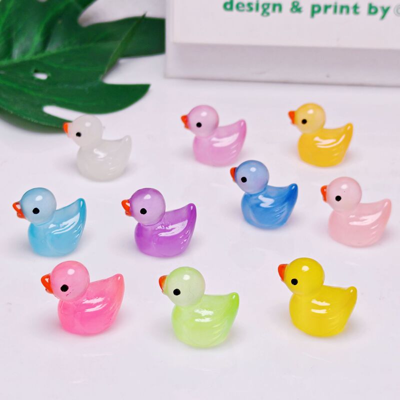 10 Color Internet Celebrant Luminous Yellow Duck Mini Duck DIY Accessories Car Handmade Creative Small Ornaments