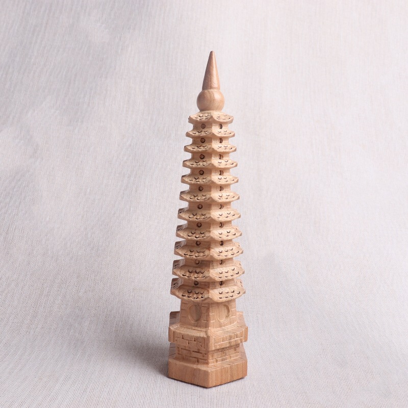 桃木7层9层11层13层文昌塔木雕摆件工艺品办公室考试文昌塔摆件|undefined