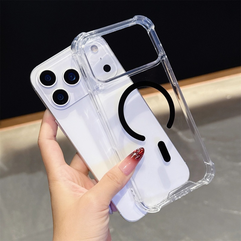 适用iPhone17ProMax手机壳磁吸开口苹果17Air透明亚克力16E保护套|undefined