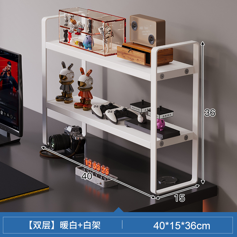 Blanco cálido de doble capa + estante blanco 40*15