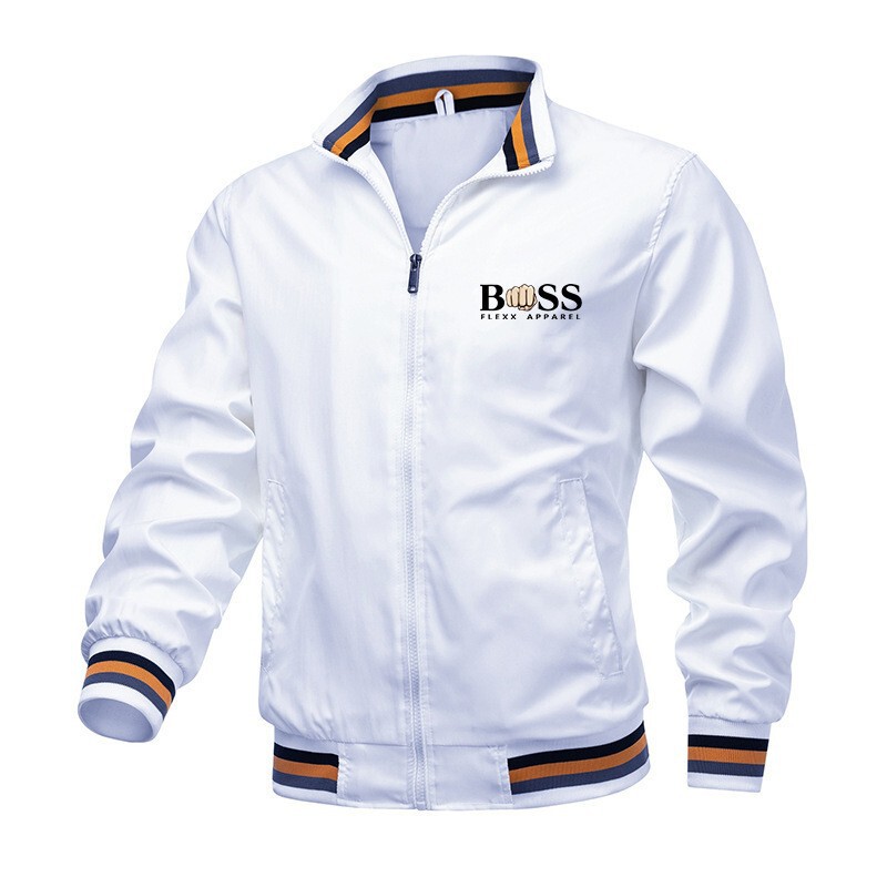 Men's Polyester Stand-Up Collar Printed Non-Hooded Jacket Long-Sleeved Spring Outdoor Sports Jacket Men's Thin Style Men's Polyester Stand-Up Collar Printed Non-Hooded Jacket Long-Sleeved Spring Outdoor Sports Jacket Men's Thin Style