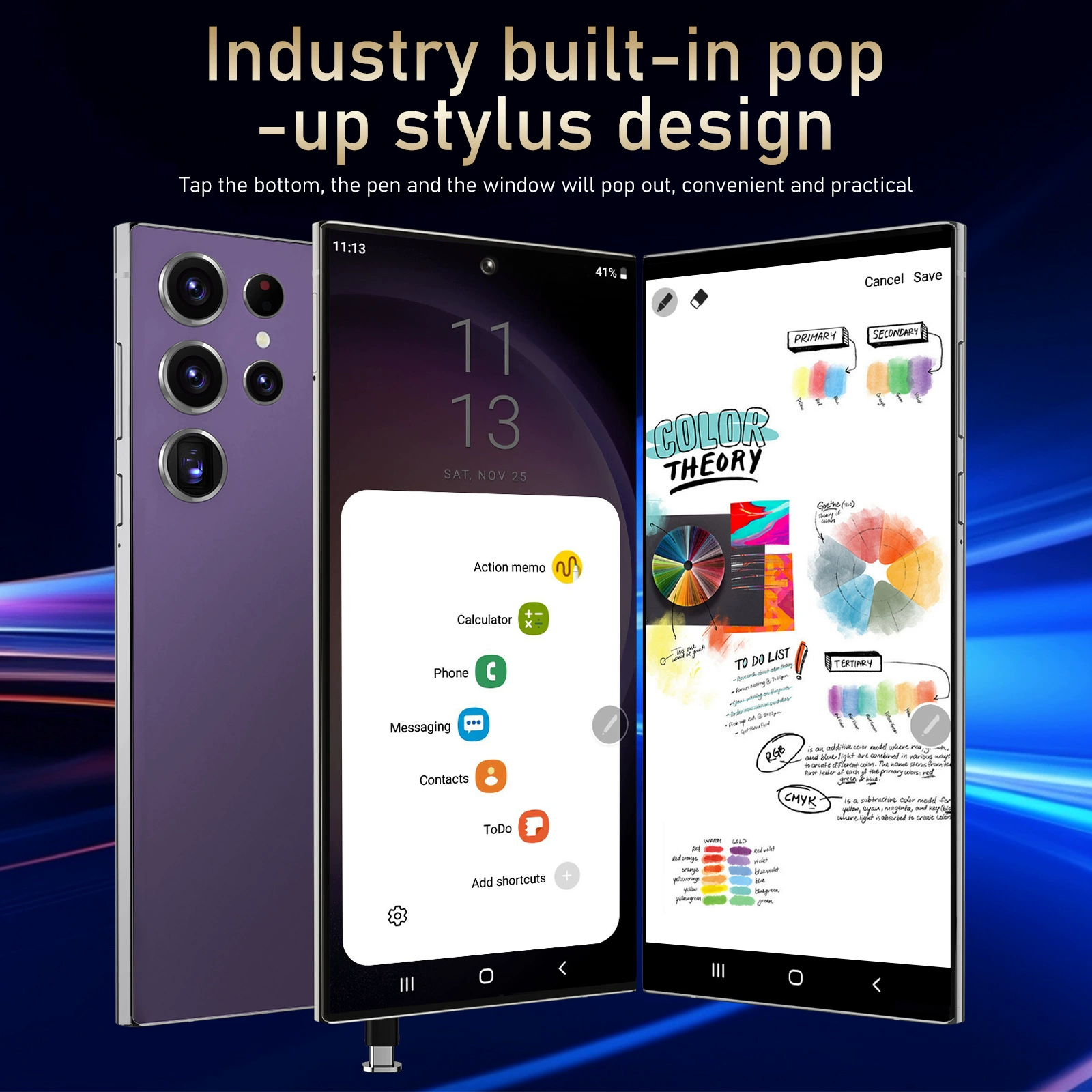 Смартфон Elite S24, 5G, Android, встроенная ручка, варианты 16ГБ+1ТБ