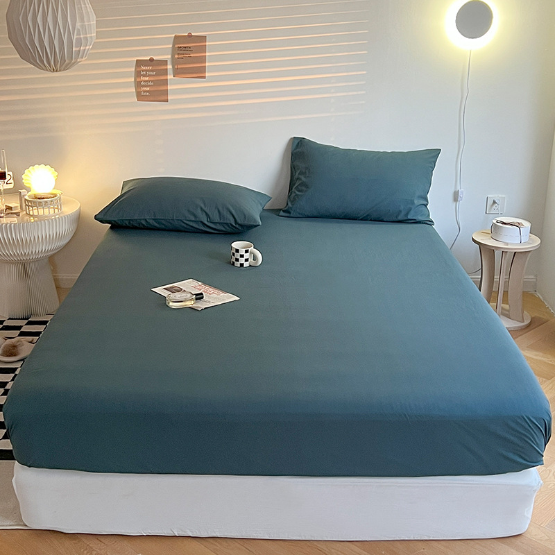 Cubierta de cama de algodón lavado de algodón de clase A, cubierta protectora de colchón de verano de una sola pieza, sábana todo incluido, fijación antideslizante