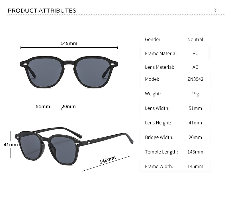 45g Weight UV400 Protection, UV Protection, Resin Lens Material Fashion Style White, Transparent, Black Color Fashion UV400 Protection UV Protection Resin Men's Sunglasses 6
