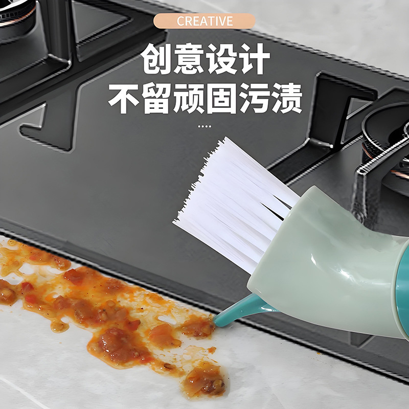 可连接水瓶清洁刷厨房灶台刷浴室厕所卫生间无死角地缝刷扁头刷子