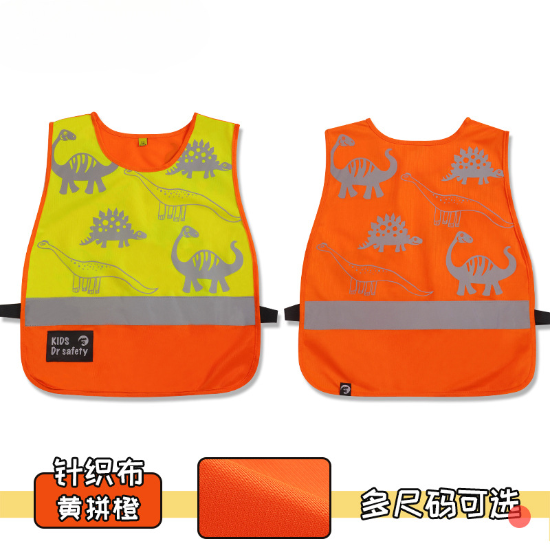 SFVest chaleco reflectante para niños a través de la carretera ropa de seguridad de tráfico para niños de jardín de infantes ropa reflectante de seguridad para estudiantes