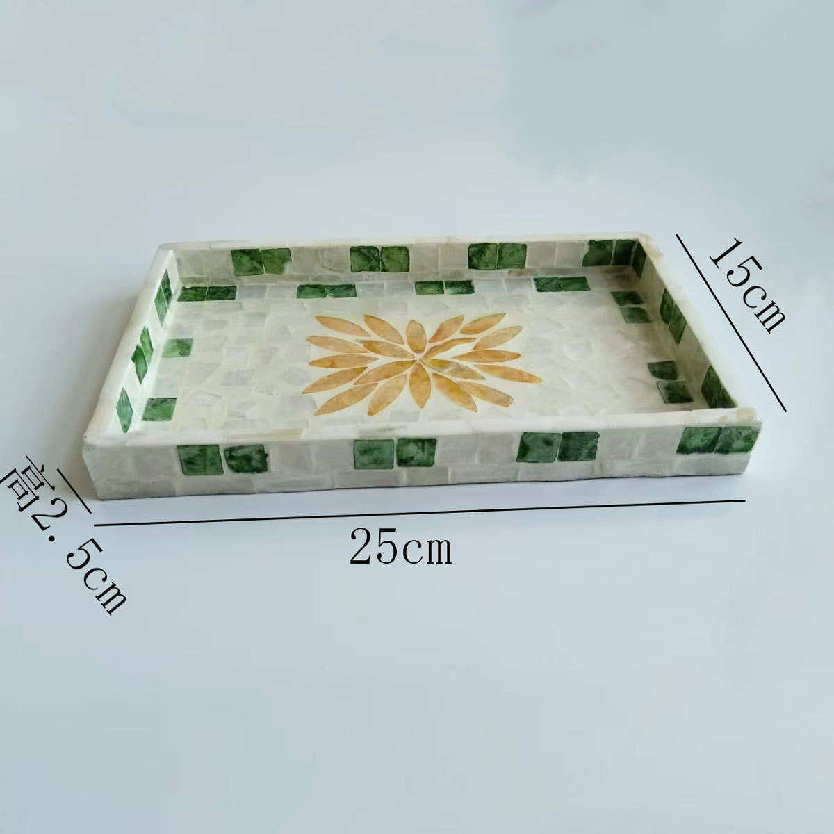 직사각형 풀 쉘 잔디 녹색 25*15*2.5cm
