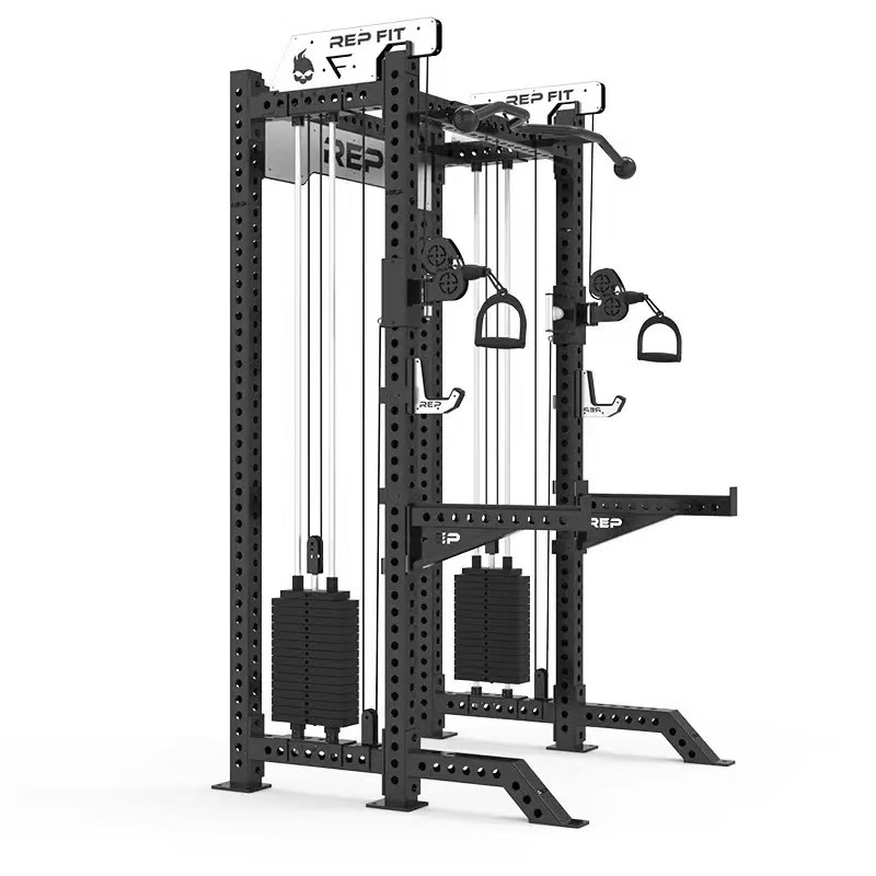 gimnasio comercial multifuncional dispositivo de fuerza integral pájaro en cuclillas de empuje de cama levantamiento de peso