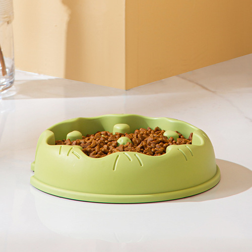Pet slow food bowl, dog slow feeder, cat feeder, non-slip, anti-knock over, dog slow food bowl, large capacity cat bowl