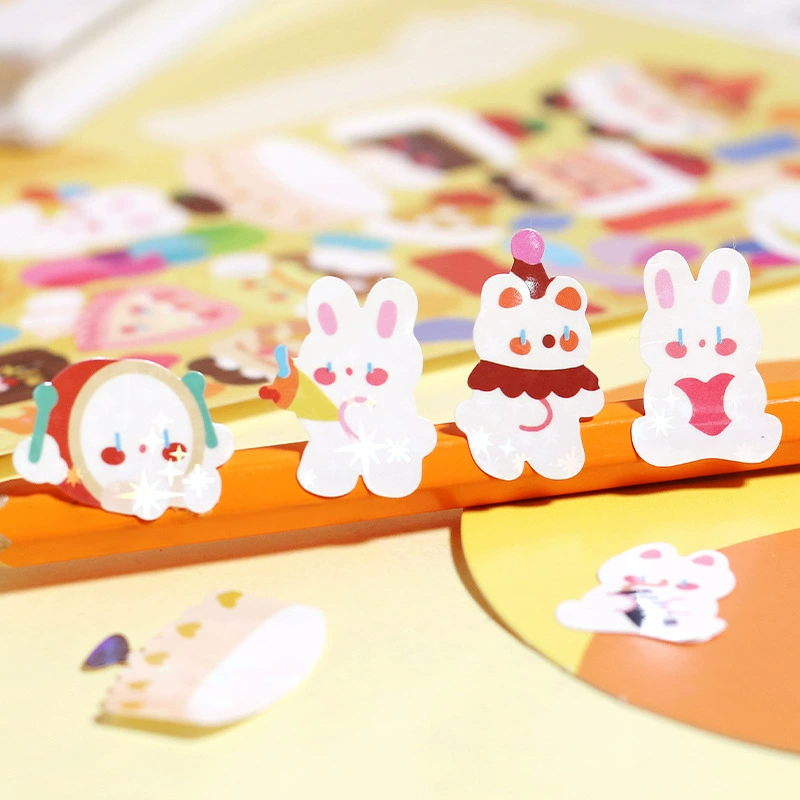 Любимый фильм Супер синтетической бумаги наклейка "Sat Flower Friends Group" милый и забавный пузырь на счёт DIY коллаж