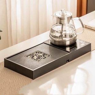 Tea Tray suit Teapot Integrated Automatic Intelligent Water Pumping Household Steaming Teapot Light Luxury Modern High-end Electric Tea Stove