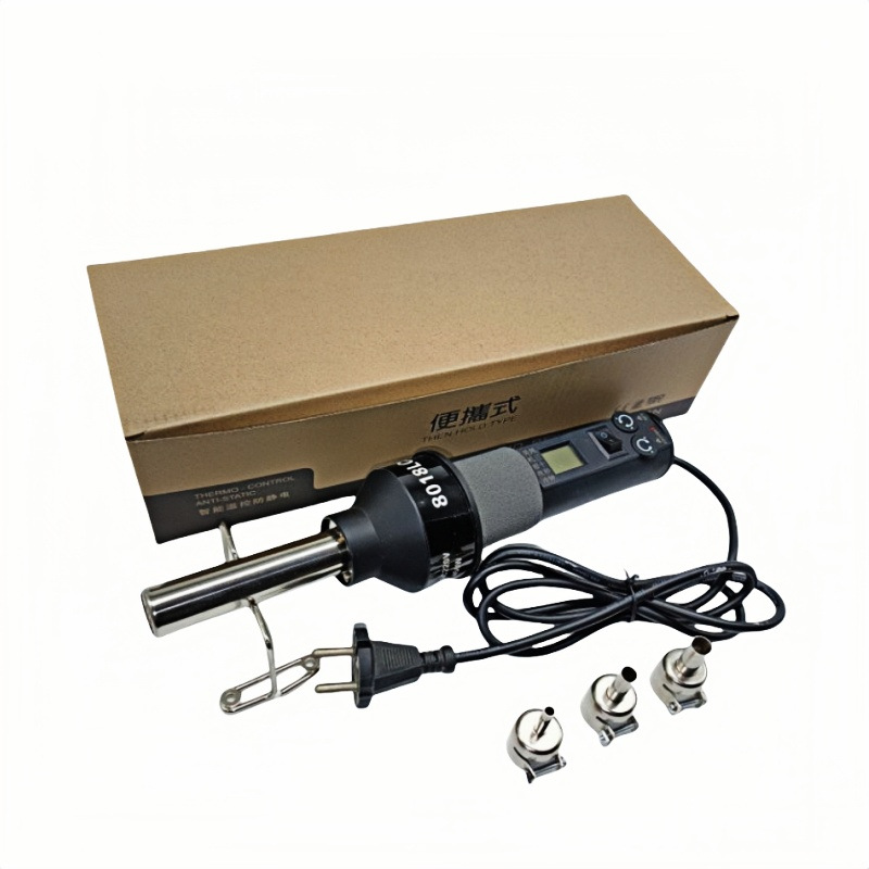Envío gratis pistola de aire caliente industrial portátil con control de temperatura y pantalla digital, pistola de calor de 110v, juego de soplador de aire caliente con temperatura constante
