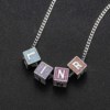 Square pendant with letters hip-hop style, necklace, accessory, European style