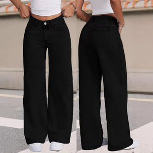 �����������ѝ�����ϵ��Lѝ��ɫֱͲţ��ѝŮStraight Leg Jeans