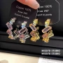 方形小众圆形时尚耳钉