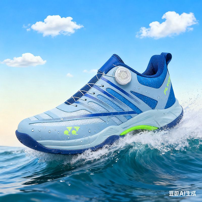 Rotating Button Badminton Shoes for Men and Women, Table Tennis Volleyball Baseball Shoes, Competition Training Sports Shoes, Tennis Shoes