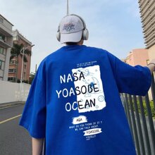 夏季宽松型青春流行五分袖男 潮T恤城市风貌时尚潮牌 圆领ins潮流