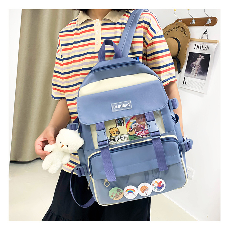 Wholesale Four-piece High Capacity Bear Doll Pendant Canvas Backpack Nihaojewelry display picture 30