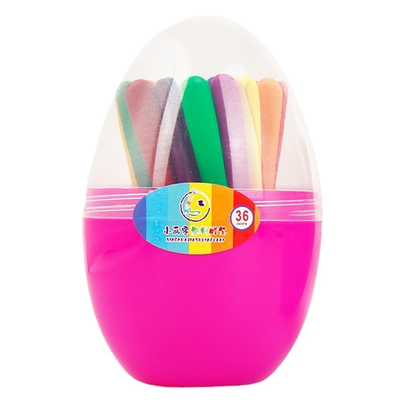 Small painter plastic triangle crayon 36 color children's painting graffiti color washed crayon non-dirty hand crayon stationery