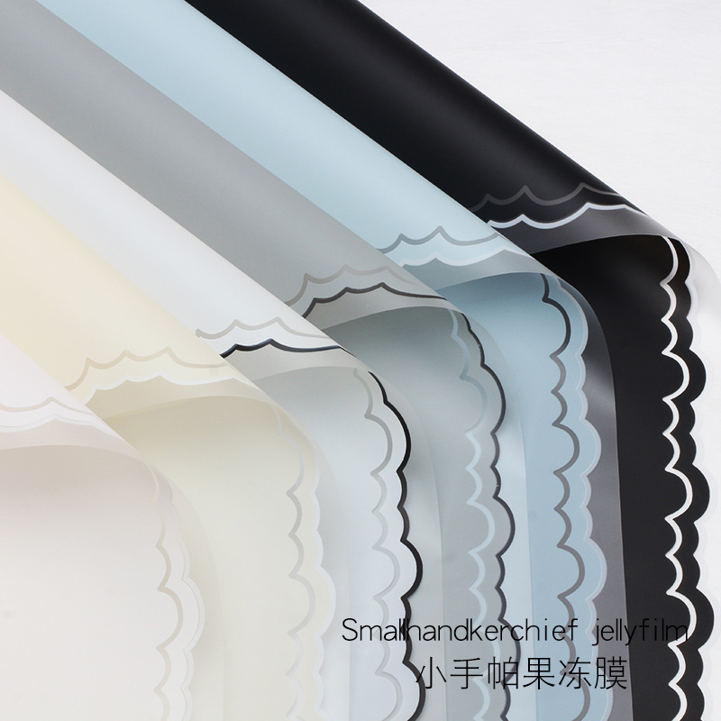 Huaxi pequeño pañuelo de niebla gelatina película impermeable ramo floral florista papel de envoltura flores regalos papel de embalaje