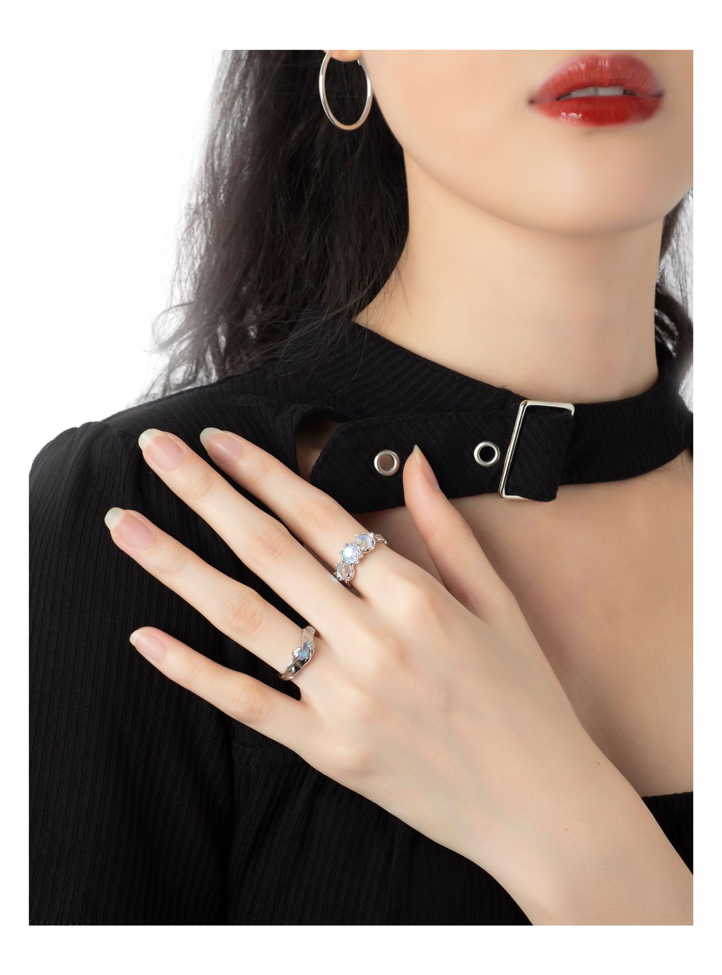 Fashion Geometric Copper Plating Artificial Gemstones Rings 1 Piece