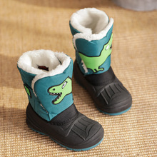 冬季新款韩版卡通男童保暖加绒加厚防水防滑雪地靴中小幼儿童棉鞋