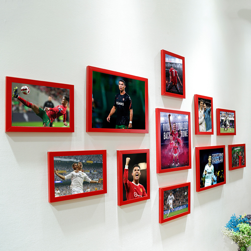 C Luo cartel UEFA fútbol Copa del Mundo estrella dormitorio mural de la pared dormitorio pintura decorativa montado en la pared marco de fotos Foto de la pared