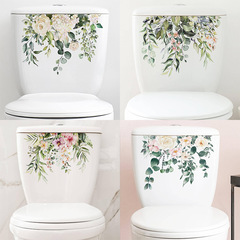 外貿熱銷熱帶綠植馬桶貼浴室衛生間家居裝飾牆貼紙批發
