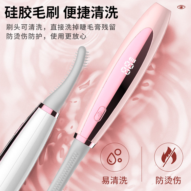 Otoño nuevo instrumento de escaldado de pestañas rizador de pestañas eléctrico recargable que forma mini rizador de pestañas portátil