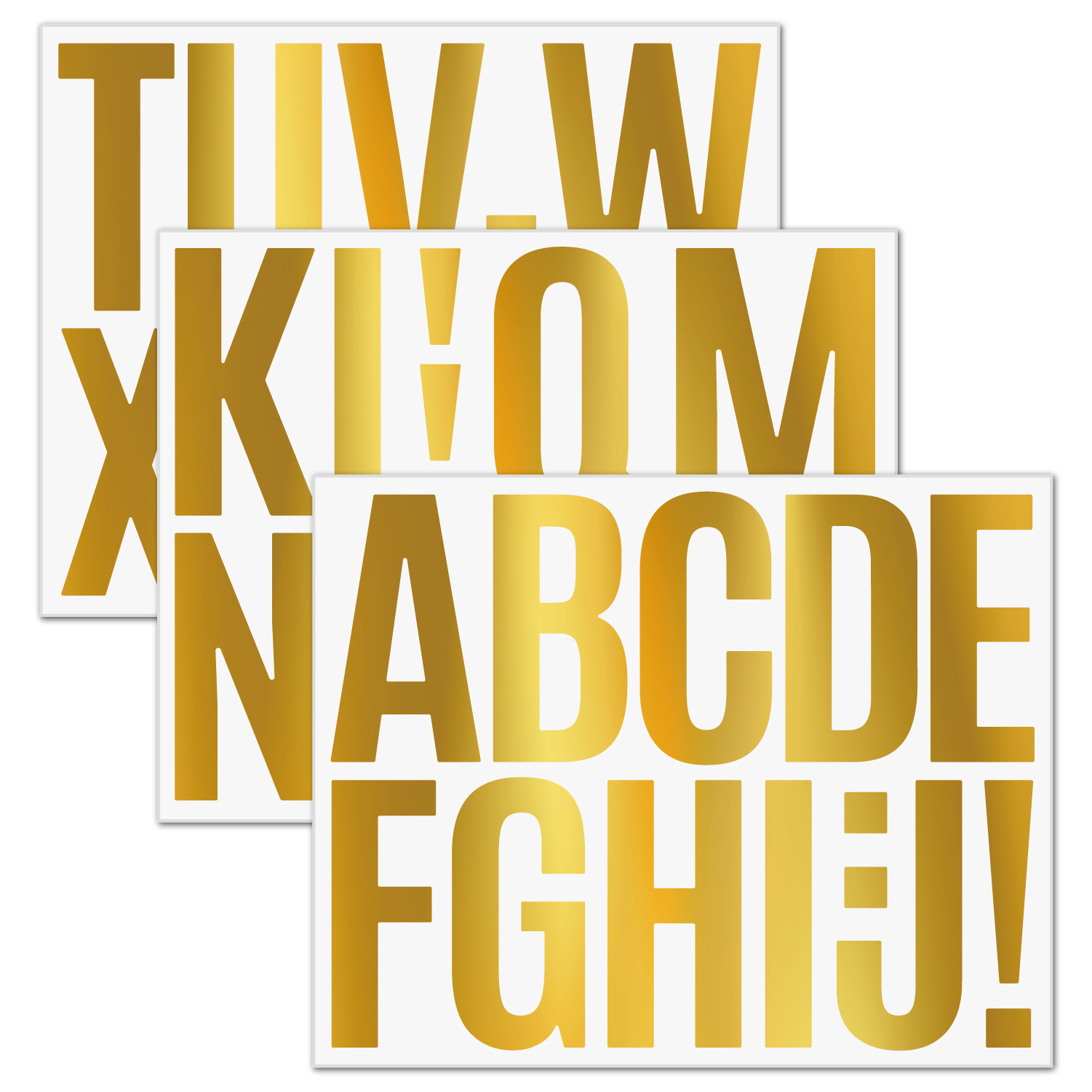 3 inches 26 letters-[bronzing] 3 sheets/set P123