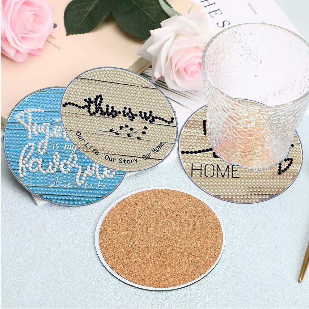 Transfronterizo Mandalay diy taza almohadilla aislante Amazon azul porcelana dibujo de diamantes acrílico hecho a mano