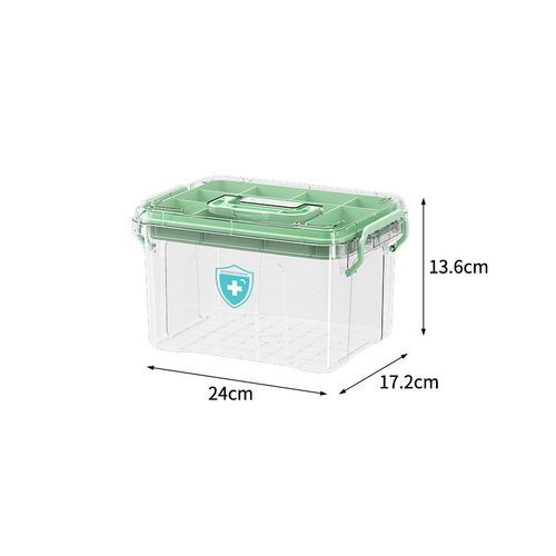 Transparent Medicine Box Storage Box Household First Aid Box Medicine Storage Box Multifunctional Medical Storage Box Wholesale