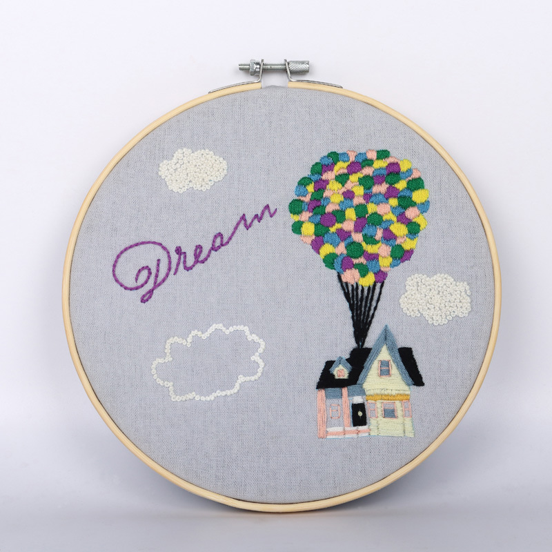 DIY Kit de bordado hecho a mano paquete de material delfín sirena globo de dibujos animados animal europeo transfronterizo inglés