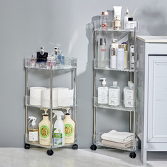 Bathroom Storage Rack, Floor-Standing for Toilet Area, Narrow Gap Shelf for Bathroom & Toilet, Transparent Design