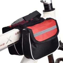 3-in-1 Bike Bag: Mountain Bike Saddle Bag, Front Beam Bag, and Top Tube Pack – Cycling Gear Accessories & Hanging Pouch