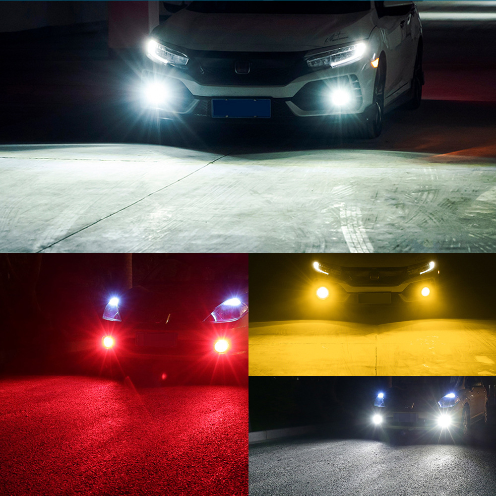 Led Colorful Fog Light Remote Control 27 Lights H1H3H4H7H8H119005880881 Car Front Fog Light Colorful Remote Control