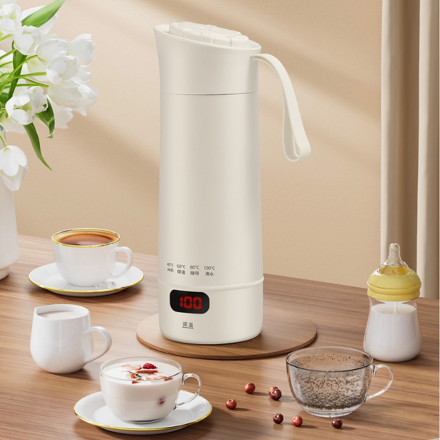 Portable Water Boiling Cup, Small Electric Kettle for Home Use, Travel Automatic Heating Thermos Cup, Office Health-Preserving Gadget
