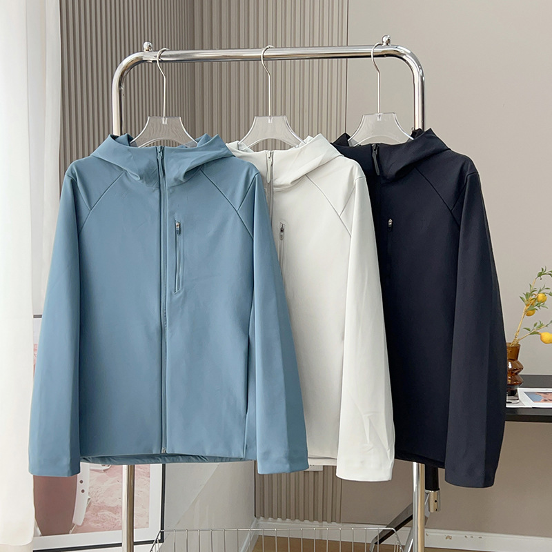 KL Xiaoshujia soft shell jacket with hood, single-layer waterproof and windproof jacket for men, outdoor sports fleece jacket